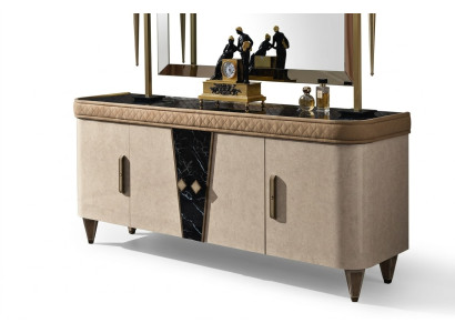 Commode Buffet Buffet Beige Buffets Bois massif Armoire Mobilier Commodes