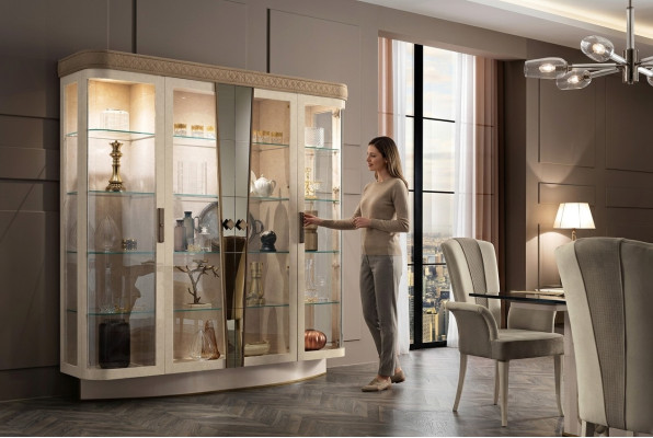 Vitrines Salon Armoires Buffet Armoire Classique Vitrine Étagère Verre neuf