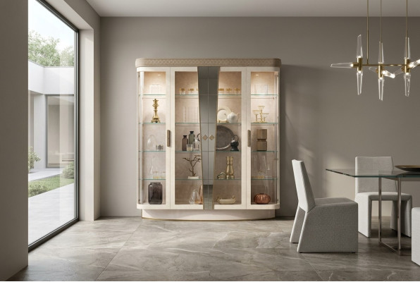Vitrines Salon Armoires Buffet Armoire Classique Vitrine Étagère Verre neuf