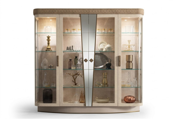 Vitrines Salon Armoires Buffet Armoire Classique Vitrine Étagère Verre neuf
