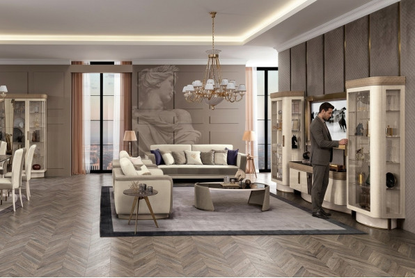 Ensemble de canapé 3+1+1 place Design Canapés Rembourrage Canapés Relax Modern Canapé Neuf