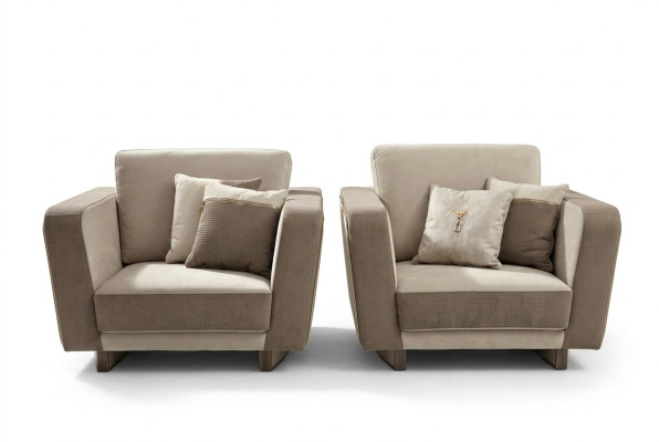 Design Lounge Club Relax Sessel Stuhl Polsterung Fernseher Leder Textil Holz Stoff