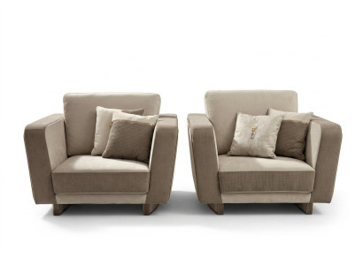 Design Lounge Club Relax Sessel Stuhl Polsterung Fernseher Leder Textil Holz Stoff