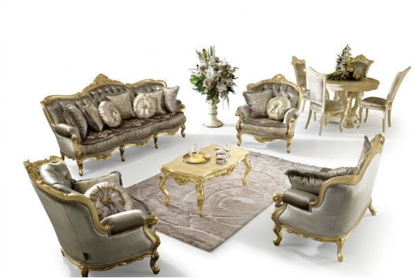 Suite 3211 Table basse Table d'appoint Paysage vivant Canapé Canapé 5 pièces.