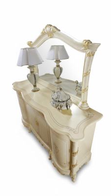 Commode Miroir Tabouret Ensemble complet Commode Chambre à coucher Mobilier 2 pièces Console neuf