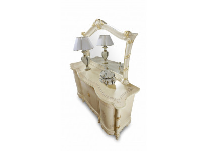 Commode Miroir Tabouret Ensemble complet Commode Chambre à coucher Mobilier 2 pièces Console neuf