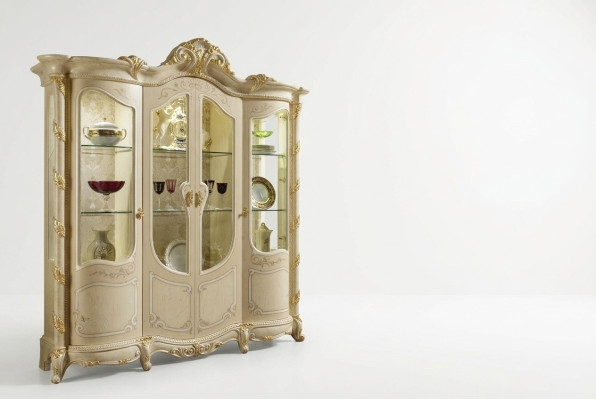 Armoire Vitrine Salle à manger Buffet en bois Armoires Mobilier Salon Buffet en verre