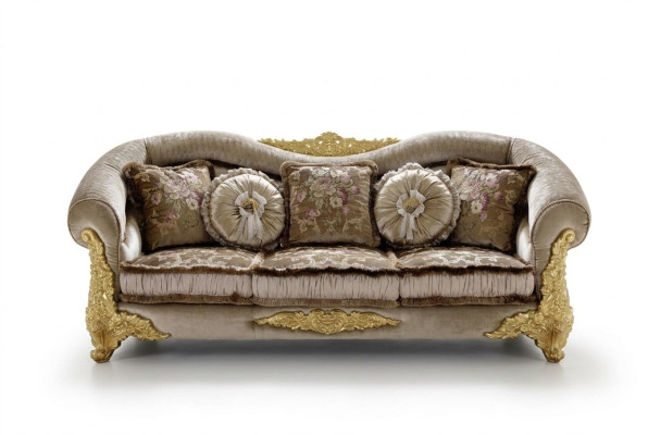 Canapé Canapé Canapé en textile 3 places Canapé en textile Trois places Design Rembourrage Siège de luxe Nouveau