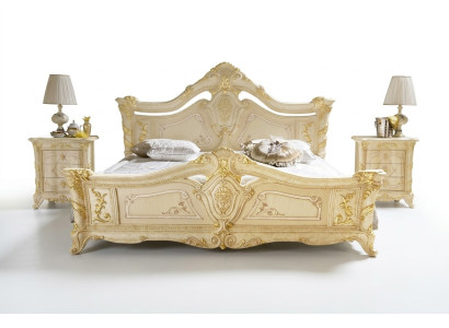 Lit double Lits Chambre Mobilier en bois massif MobilPiu Lit de luxe