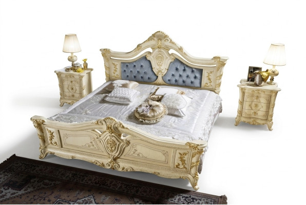 Lits Chesterfield Mobilier Cuir Chambre Hôtel Baroque Classique Lit de Luxe