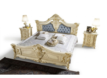 Lits Chesterfield Mobilier Cuir Chambre Hôtel Baroque Classique Lit de Luxe
