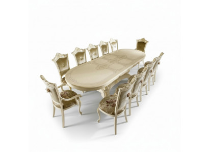 Meubles en bois d'Italie Tables de salle à manger Mobilier Table à manger Table de luxe Solide