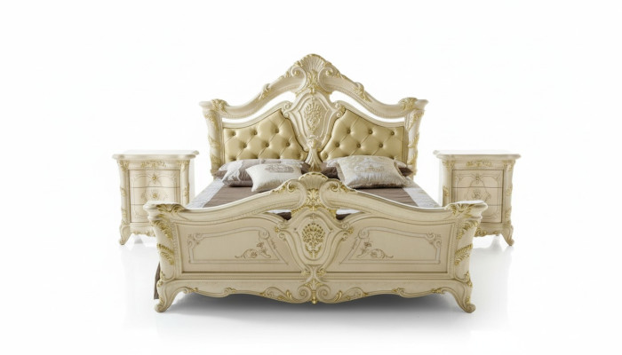 Classique s Bed Luxury Chesterfield Chambre en Bois Hôtel Baroque Mobilier Lits