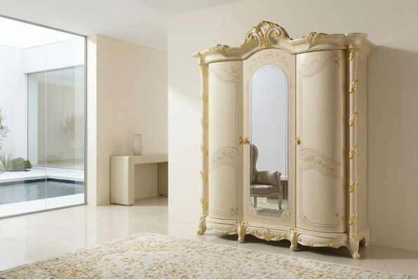 Classique en bois Armoire en bois massif Étagère de chambre en bois Armoire en bois Armoire