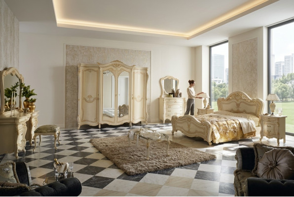 Incomparable Classic s 10-piece Italian Bedroom Set Incomparable Classiques Ensemble de chambre à coucher italienne de 10 pièces