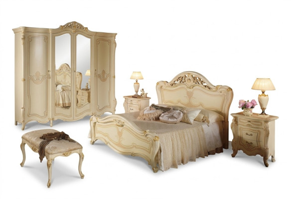 Lit En bois Ensemble de chambre à coucher Meubles  Lits de luxe modernes neufs 2x Tables de chevet 3 pièces