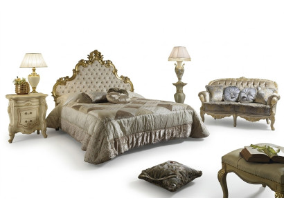 Lit 2x Table de chevet 3 pièces. Ensemble de chambre à coucher Lits de designer Suite d'hôtel neufs