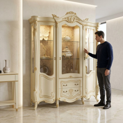 Vitrine Buffet Buffet Armoire Meubles italiens Ameublement Étagères Vitrines