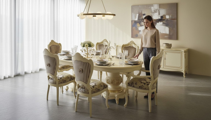 Salle à manger Salon Tables à manger Tables Table Mobilier Table à manger Bois naturel Style rétro