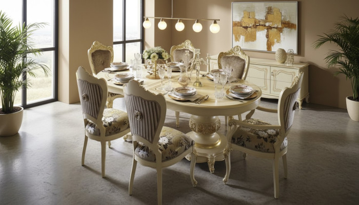 Salle à manger Salon Tables à manger Tables Table Mobilier Table à manger Bois naturel Style rétro