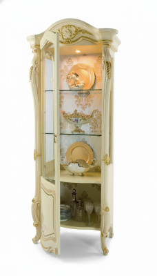 Commode Armoires Vitrines en verre Garde-robe Baroque Rococo Vitrine Commode Vitrines