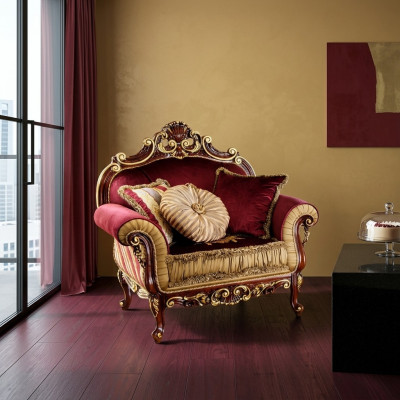 Fauteuil Conception Canapé Sofa Relax Tissu Salon Club Siège Luxe Turquoise Baroque neuf