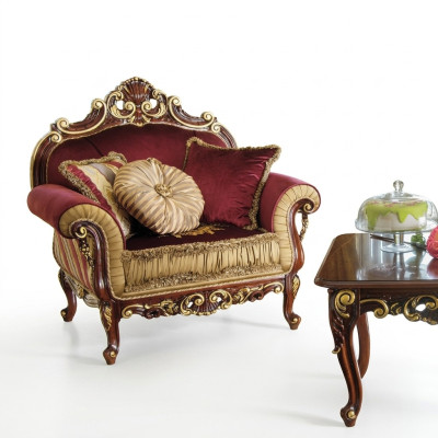 Fauteuil Conception Canapé Sofa Relax Tissu Salon Club Siège Luxe Turquoise Baroque neuf