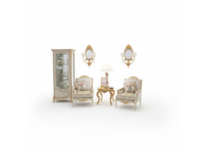 Fauteuil Canapé Table basse Table Canapés Salon Ensemble 2x Fauteuil Table d'appoint 3 pièces