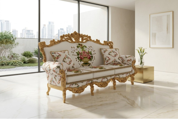 Conception classique Rembourrage Canapé de siège de luxe en velours Textile 3 places Nouveaux meubles