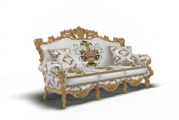 Conception classique Rembourrage Canapé de siège de luxe en velours Textile 3 places Nouveaux meubles