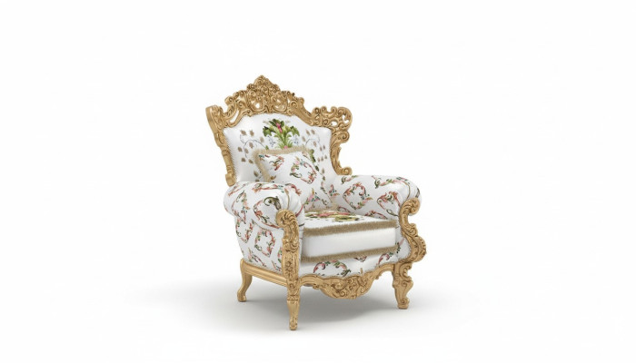 Fauteuil Canapé Design Canapé Relax Tissu Salon Club Rembourrage Siège Luxe Blanc nouveau