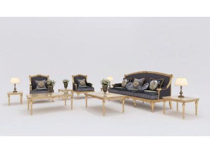 Paysage de vie Canapé Canapé Ensemble 6 pièces 3 2 1 place Table basse 2x Table d'appoint