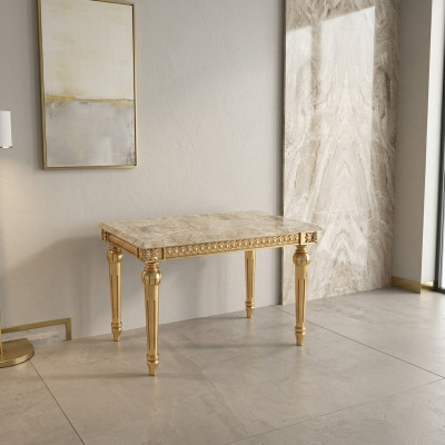 Table de chevet Table de chevet Chambre à coucher Design classique Meubles Bois Or neuf