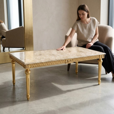 Table basse Tables d'appoint Salon Rectangulaire Café Design de Luxe Table de canapé