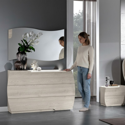 Suite Groupe Bois Chambre Design Ensemble Armoire Commode Miroir Commodes