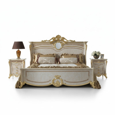 Lit Chambre Lits Lit double Cadre de lit Hôtel Design Rembourrage Mobilier de luxe