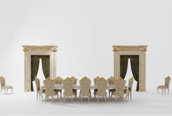 Salle à manger Ensemble Complet Set Table 10x Chaise Design Meubles de Luxe Tables neufs
