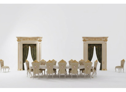 Salle à manger Ensemble Complet Set Table 10x Chaise Design Meubles de Luxe Tables neufs