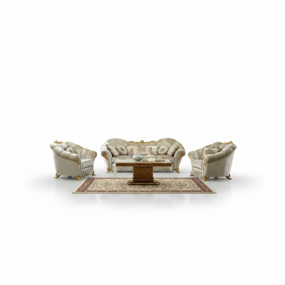 Salle de séjour Canapé en tissu Ensemble de canapé Ensemble 3 + 1 + 1 Siège de canapé en tissu Italie