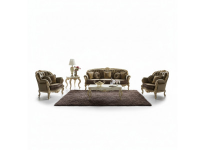 Canapé Canapé Tapisserie textile Siège 3+1+1 Place Suite Design Canapés Canapés neufs