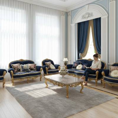 Ensemble de canapés 3 places 2 fauteuils Design Canapé Rembourré Canapés Moderne Luxe Nouveau Canapé
