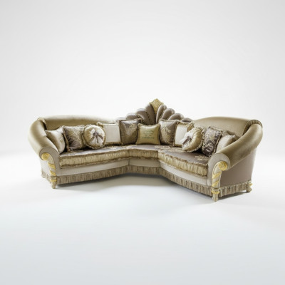 Canapé d'angle L-forme Canapé Revêtement Textile Canapés Design Luxe Salon Sofa Sièges
