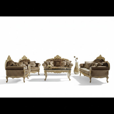 Canapé italien 3 places, canapé en velours rembourré Winchester 230 cm brun mobilier neuf