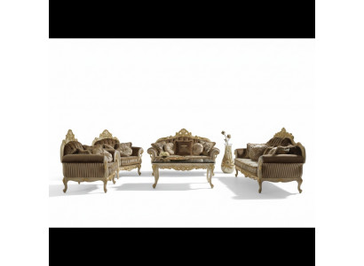 Canapé italien 3 places, canapé en velours rembourré Winchester 230 cm brun mobilier neuf