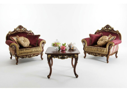 Suite Chaise Chaises Détendez-vous Groupe nouveau Lounge Design Fauteuil en bois Club 2x Ensemble nouveau