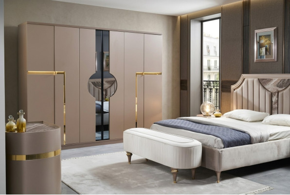 Armoire Armoire de luxe Meubles de chambre Style italien Armoires en bois