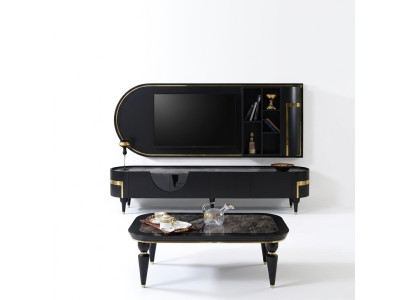 Meuble TV moderne bas de télévision Meuble TV armoire Armoire à vêtements Stand de meuble de télévision Média Armoire de côté