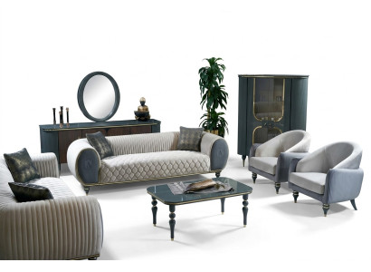 Canapés design Rembourrage Tissu Canapés Relax Moderne Ensemble de canapé 3+1+1 places