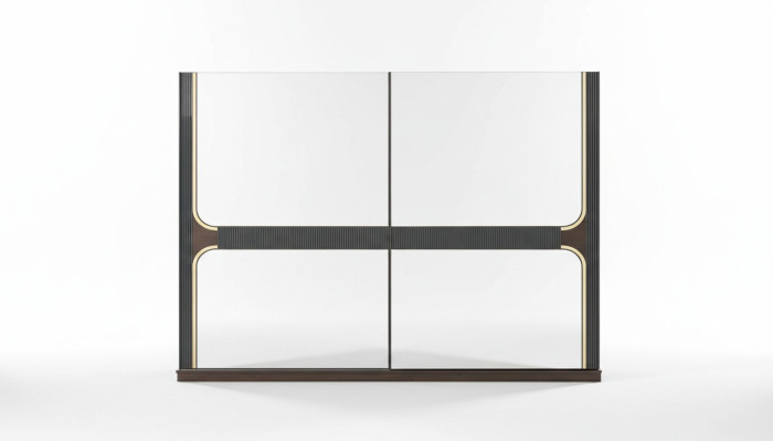 Conception de garde-robe Armoires à vêtements Miroir Mobilier Garde-robe Style italien