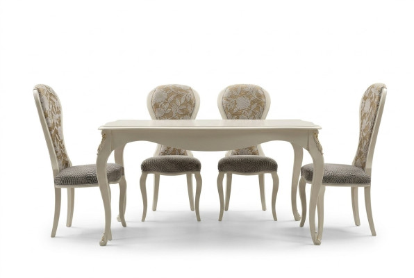 Table classique en bois Table baroque Rococo Salle à manger Table à manger royal